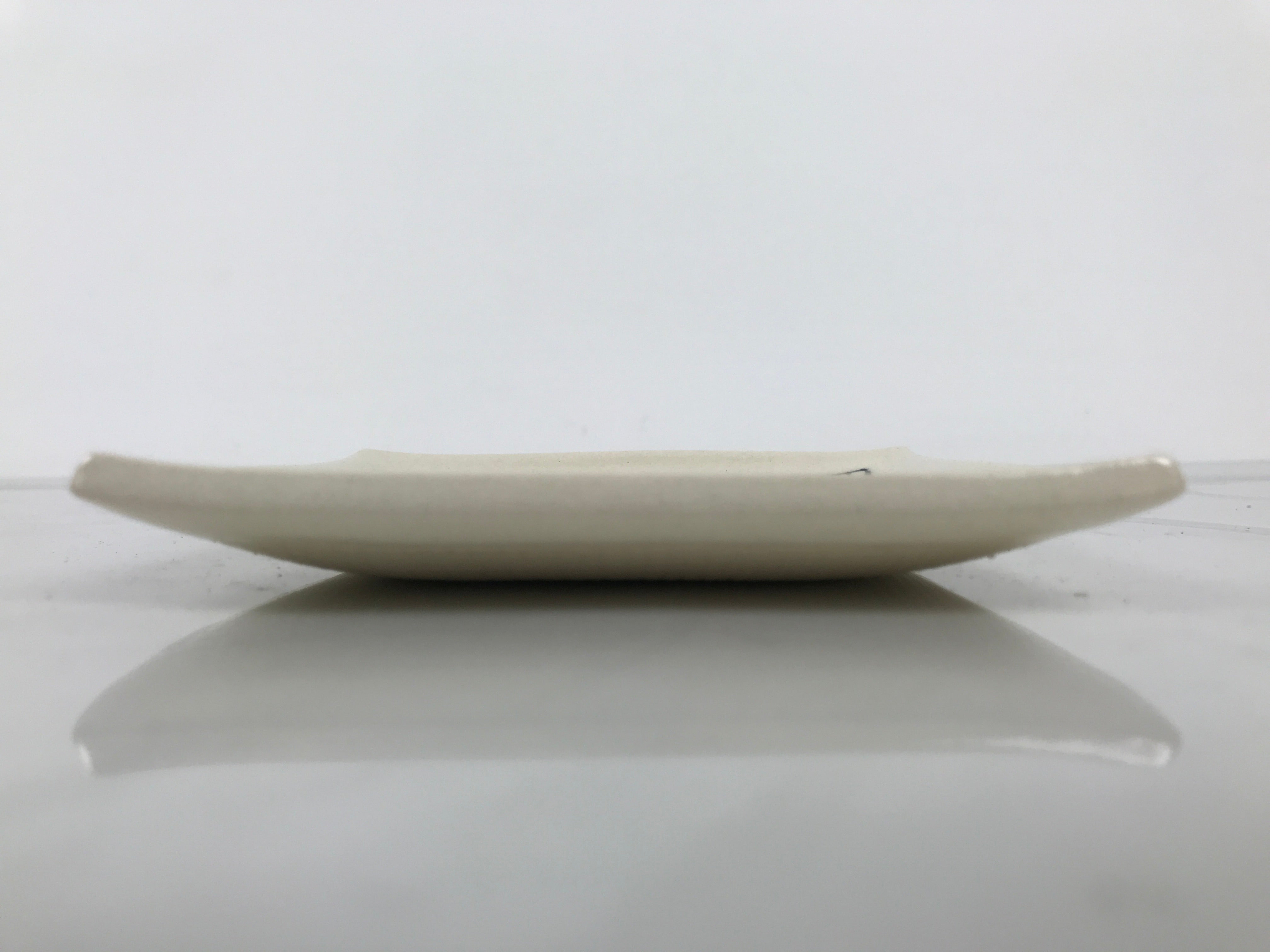 Japanese Ceramic Small Plate Kozara Vtg Square Pottery White Plum Blossom Y554
