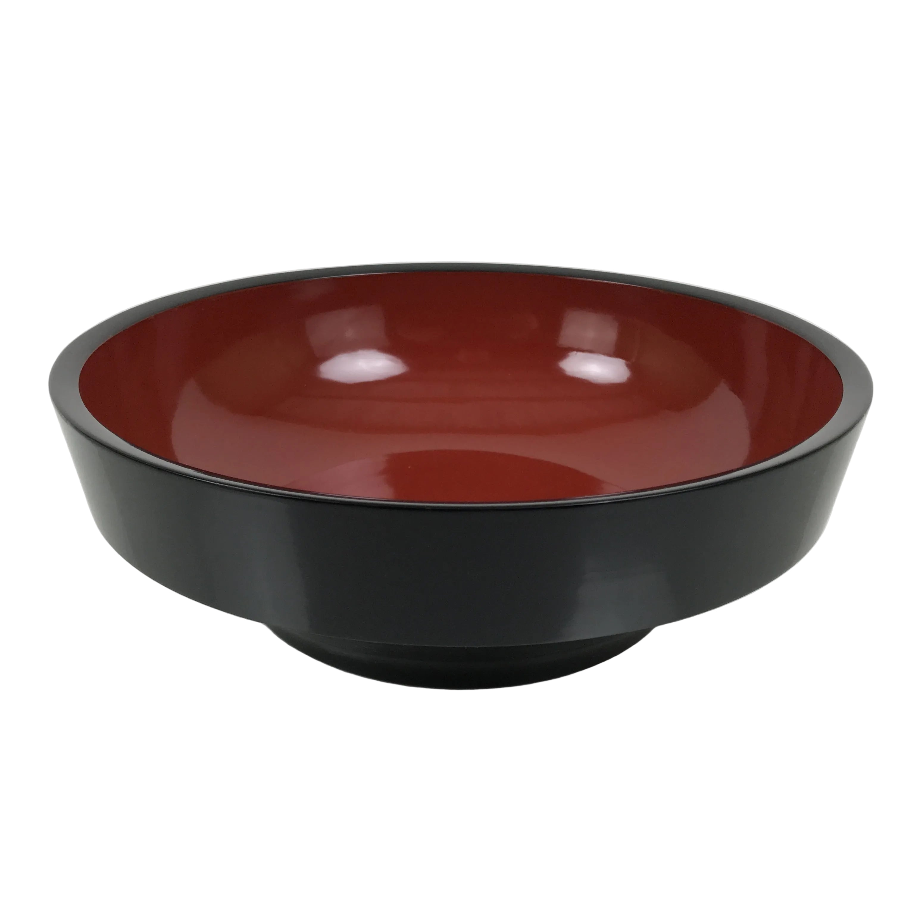 Japanese Lacquer Wooden Kashiki Snack Bowl Vtg Kashibachi Thick Black Red L608