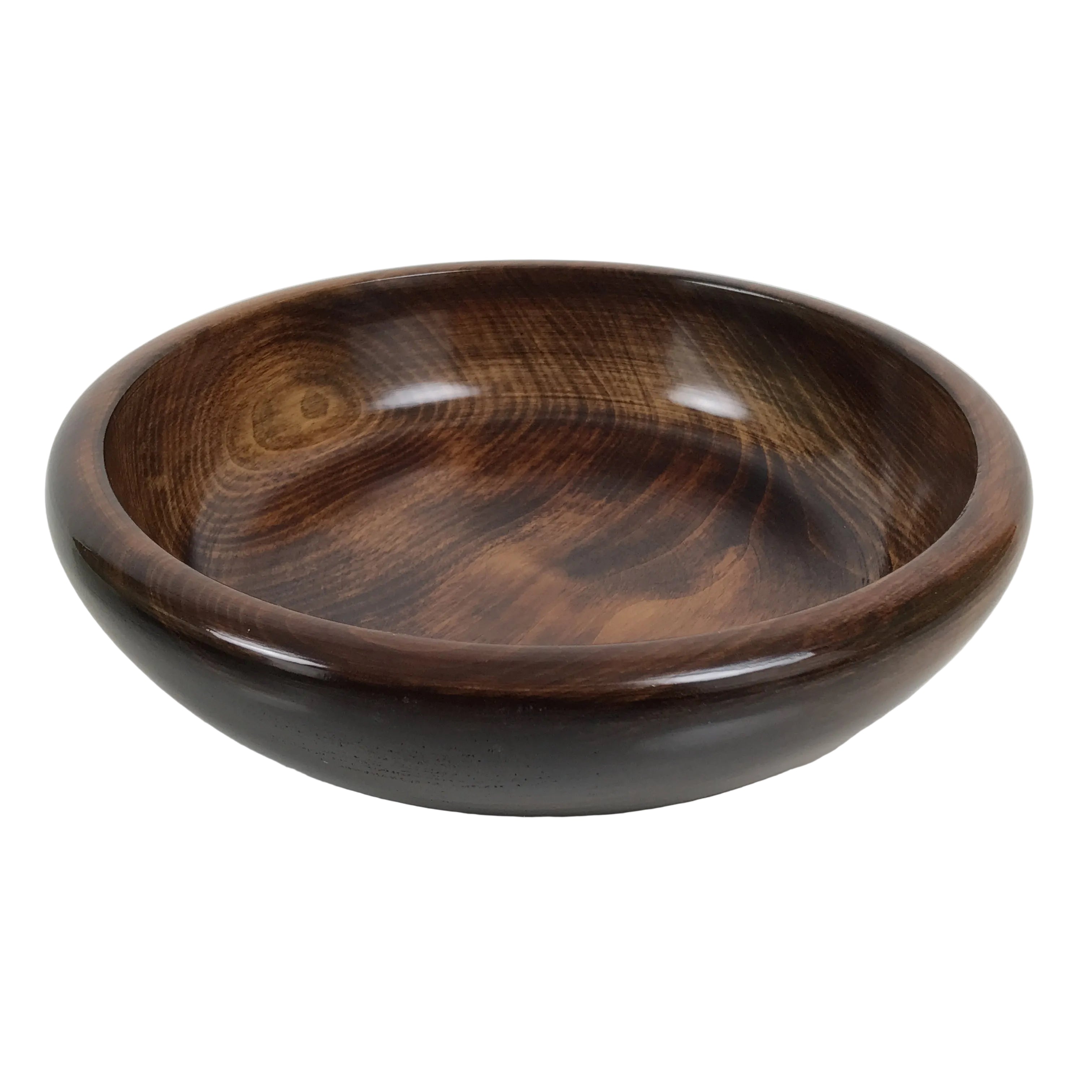 Japanese Lacquered Wooden Kashiki Snack Bowl Vtg Kashibachi Brown Grain LWB181