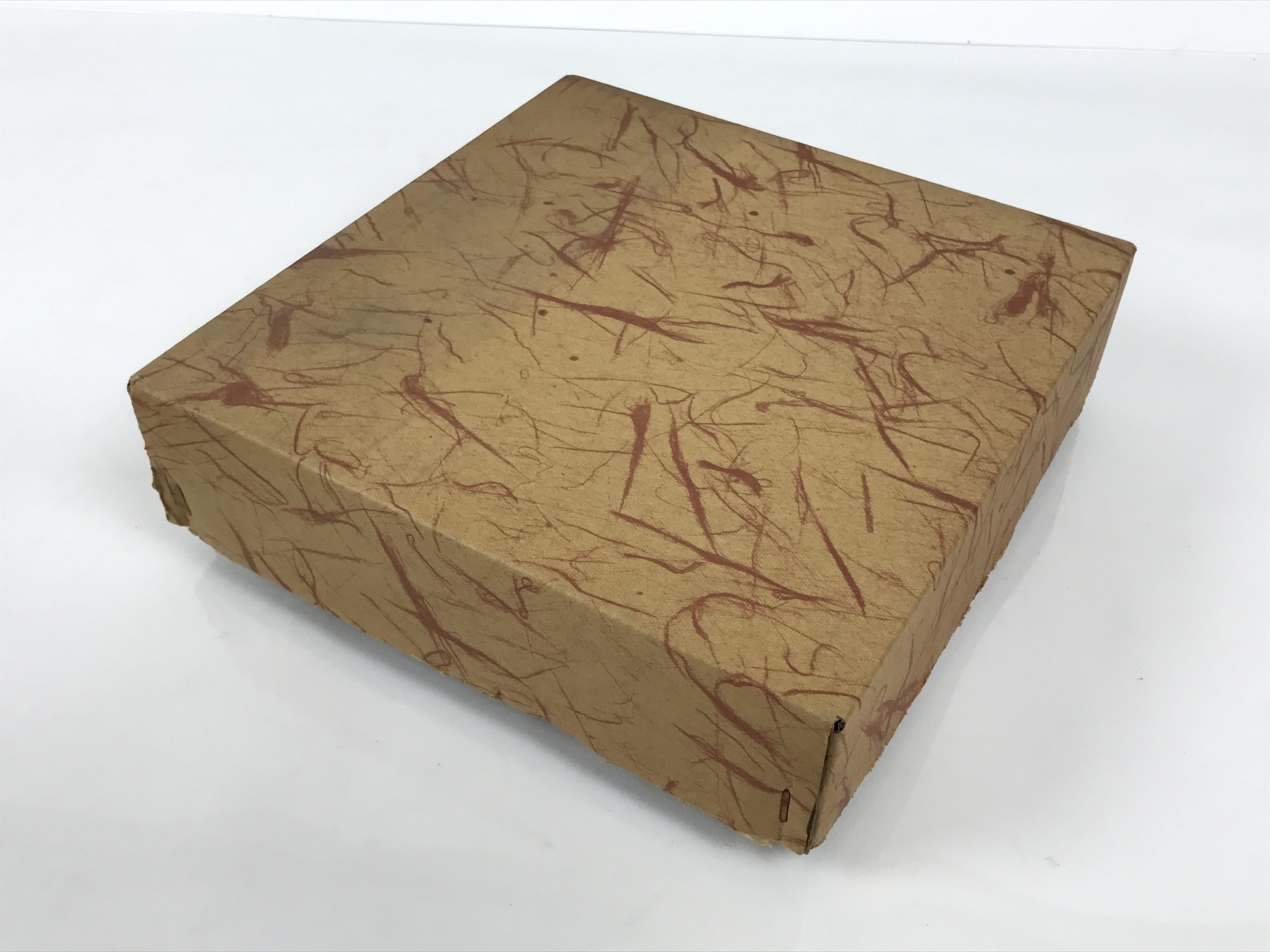 Japanese Lacquered Wooden Kashiki Snack Bowl Vtg Kashibachi Brown Grain LWB181