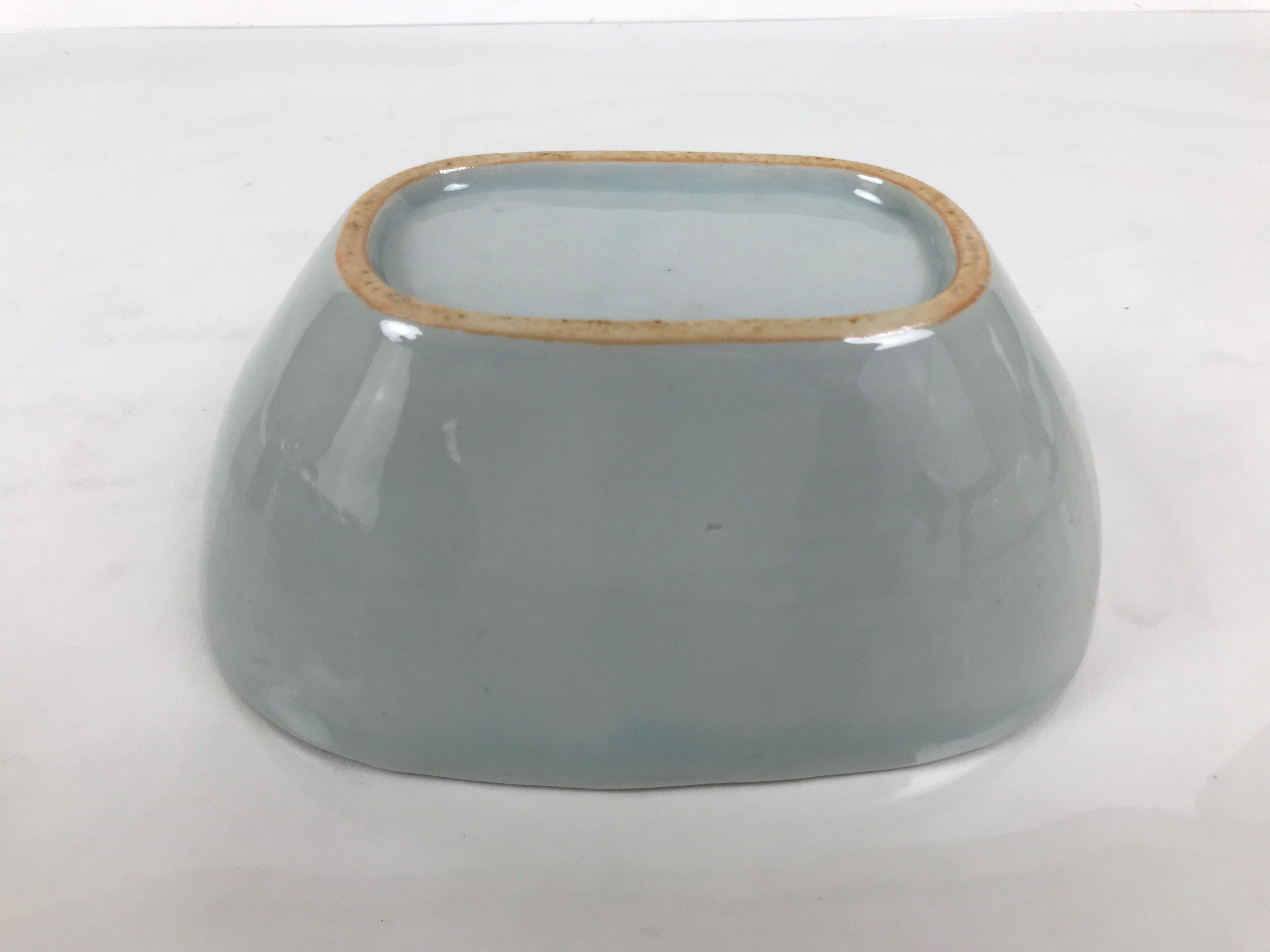 Japanese Porcelain Celadon Serving Bowl Vtg Two Section Seiji Green Hachi Y574