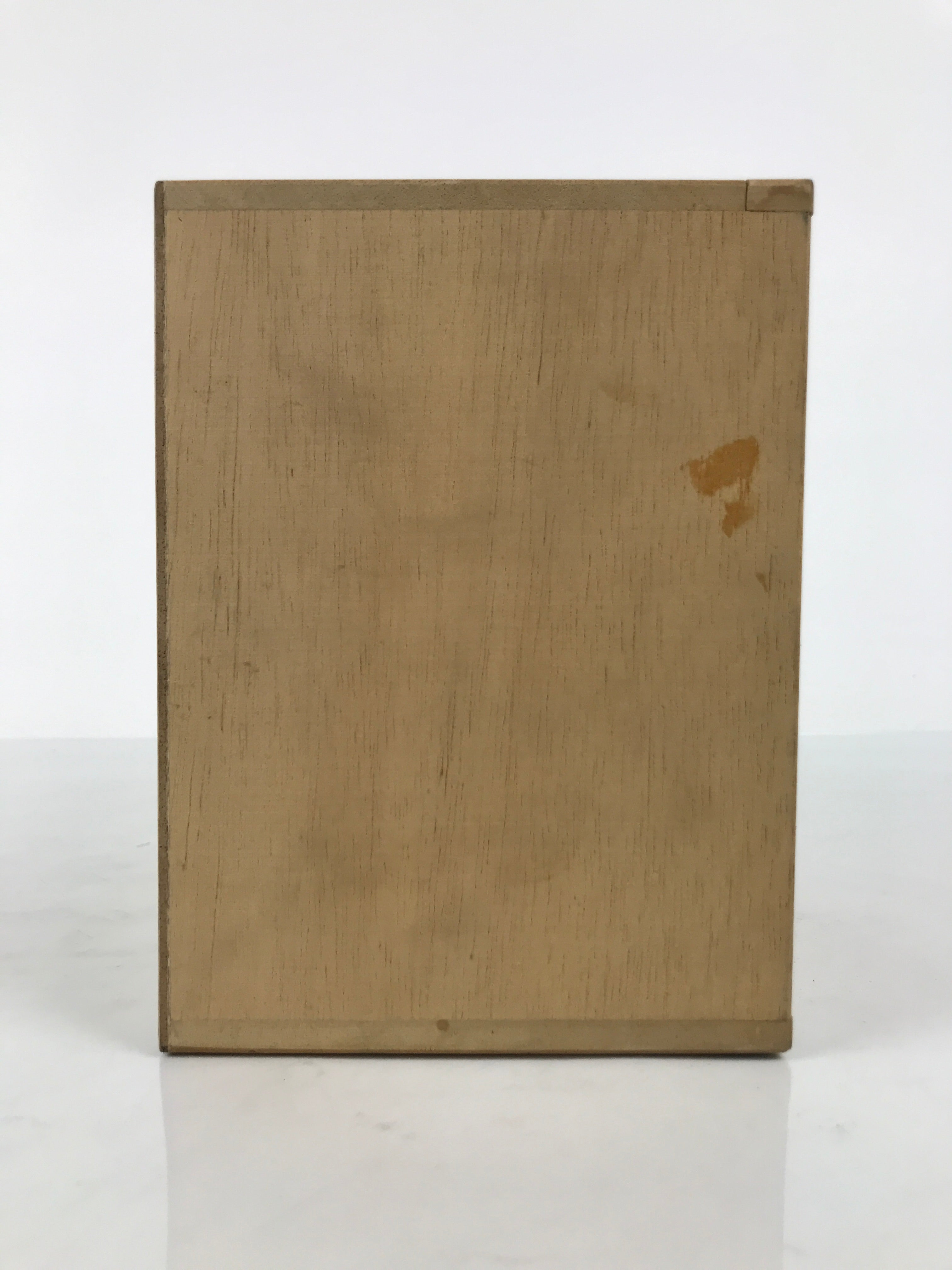 Vintage Japanese Wood Lidded Pottery Storage Box Inside 10.5x19x15cm Brown X225