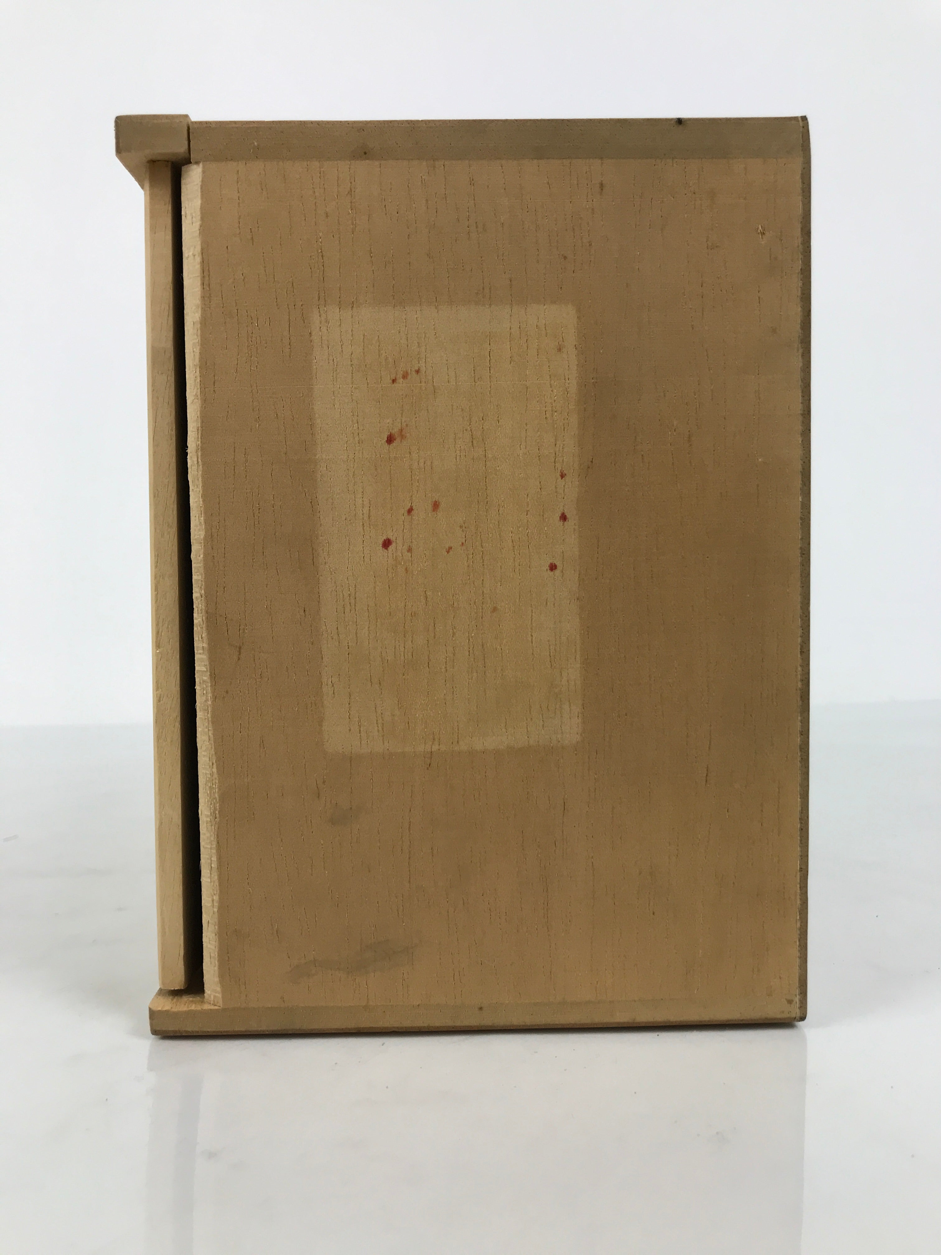 Vintage Japanese Wood Lidded Pottery Storage Box Inside 10.5x19x15cm Brown X225